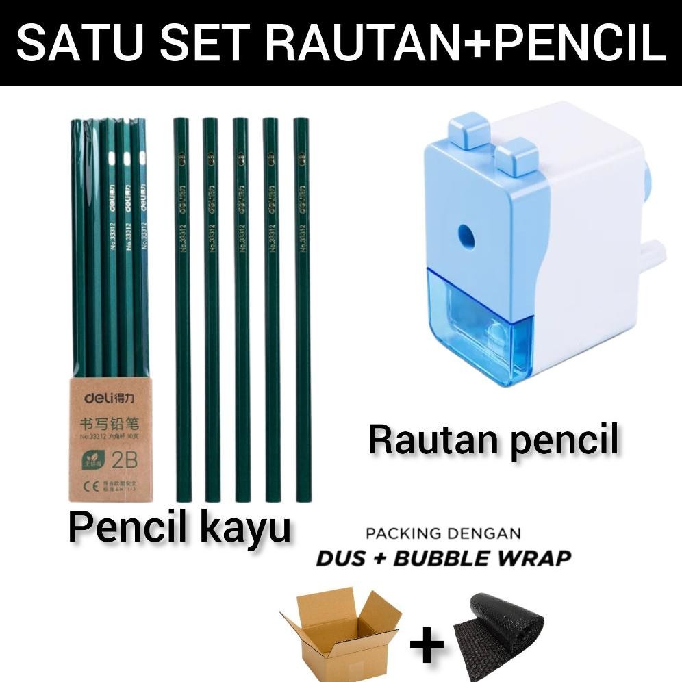

Study Set Stationery 10 Pcs Pensil 2B + Serutan Putar Set Paket Alat Tulis Sekolah Rautan Pensil /Set Alat Tulis/Pensil/Rautan Pensil Amymiadamstu