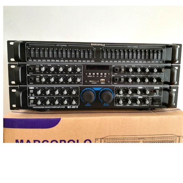 Amplifier Power Mixer Bluetooth/Usb/ Mp3 Karaoke Marcopolo Mc 8810