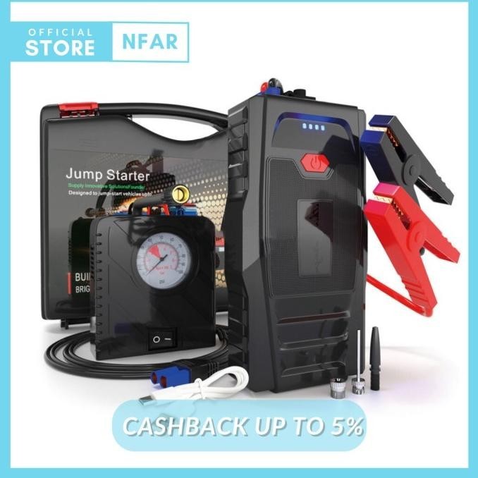 JUMPER AKI MOBIL POWER BANK BOOSTER AKI POMPA BAN JUMP START PORTABLE