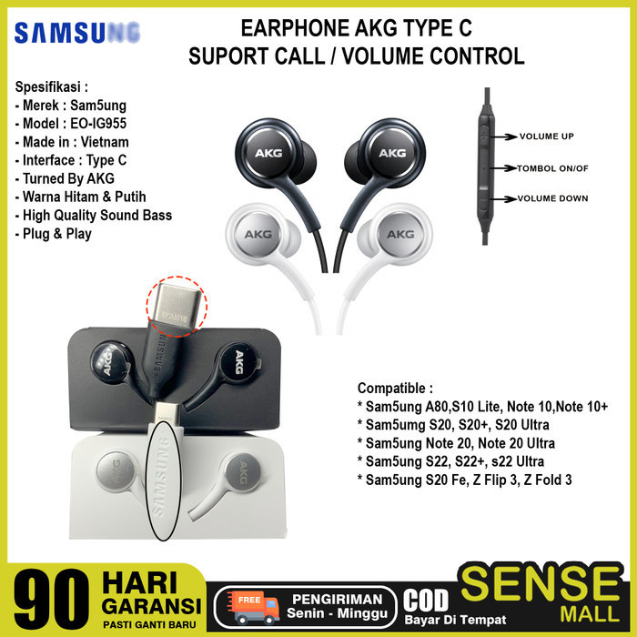 Handsfree Earphone Samsung Note 10 / Note 10 Pro / Plus Original Akg