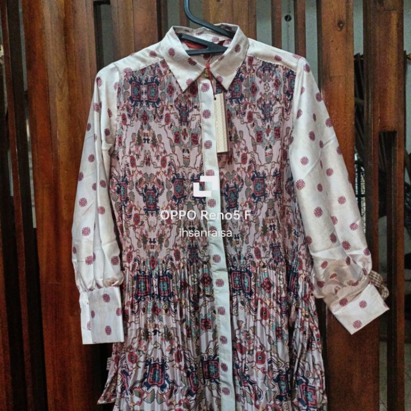 NEW Benang Pelangi Swarnadwipa Pleated Shirt Benang Jarum x Dian pelangi Bukan Preloved Tunik RM BS 