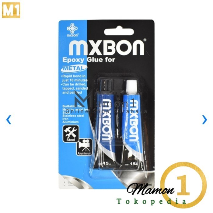 

Set Lem Epoxy Metal 15 Ml 2 Pcs Mxbon