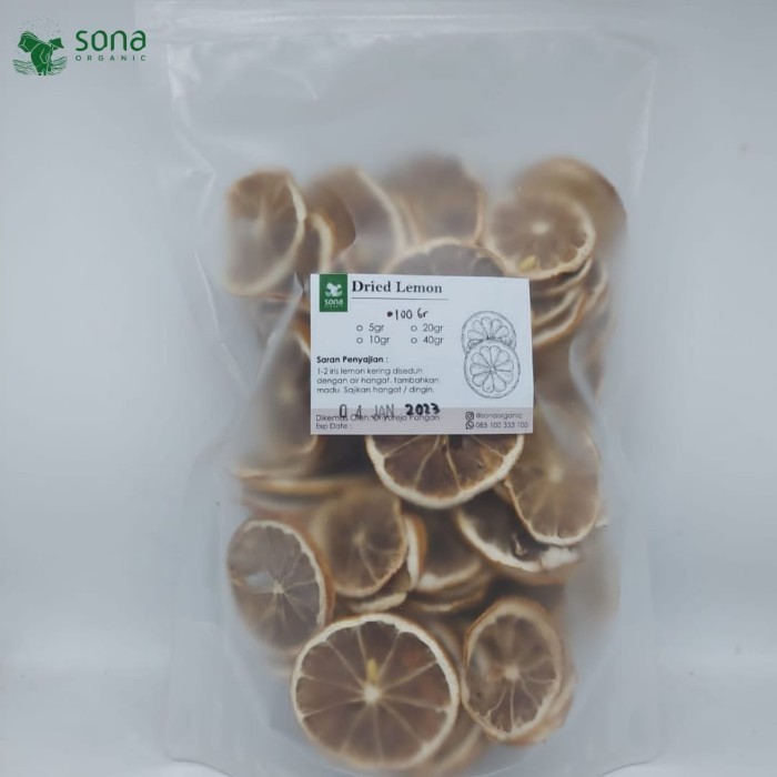 

TERMURAH Dried lemon 100gr - slice jeruk lemon kering iris - Sona