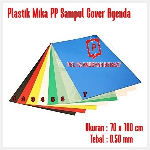 

Plastik Mika PP Sampul Cover Agenda Warna Lembaran 70x100cm 0.5mm HOT PROMO