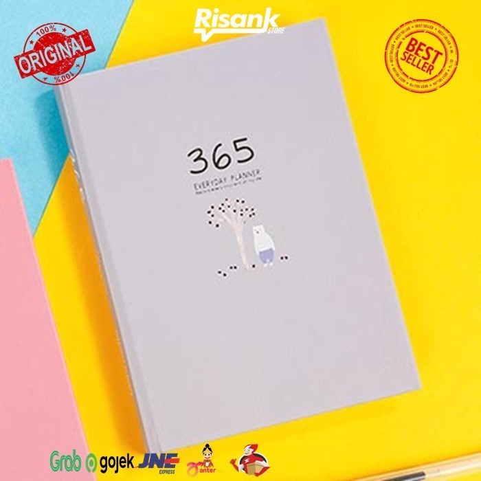 

Buku Diary 365 Days Everyday Planner Premium Jurnal Agenda Free Kit BRG BARU