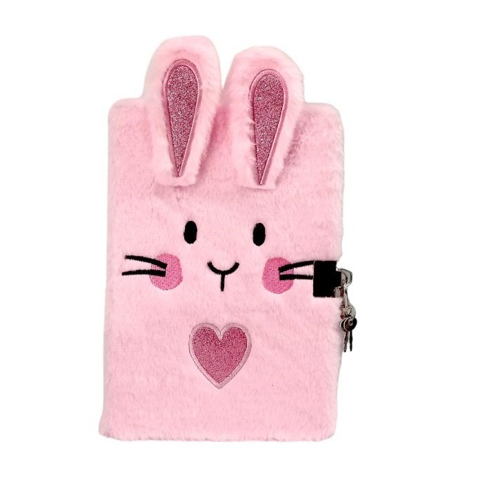 

Notebook Buku Bulu Bunny Lock Diary Karakter Lucu Buku Diary PROMO