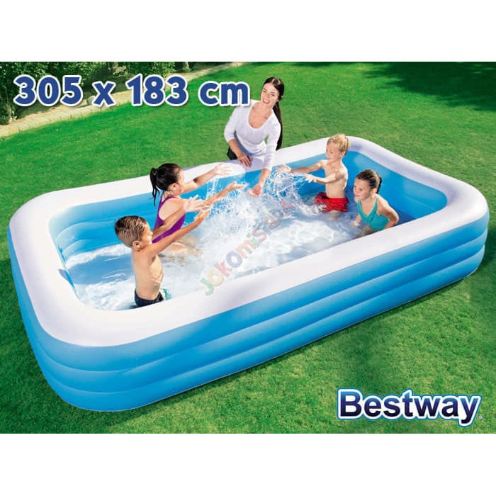Kolam Renang Anak Kotak Polos Bestway Ukuran Besar ( 305 Cm ) 54009