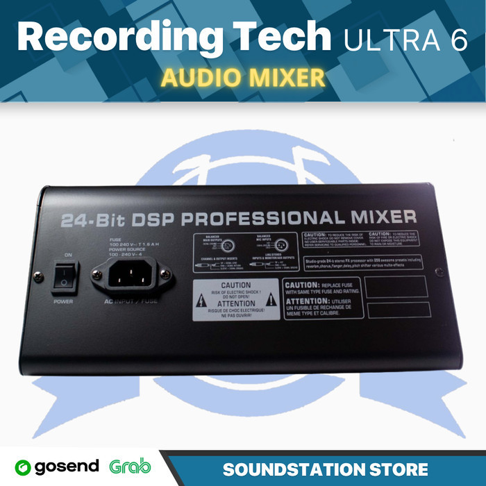 RECORDING TECH ULTRA 6 MIXING CONSOLE Audio MIxer 6 Channel Ultra6