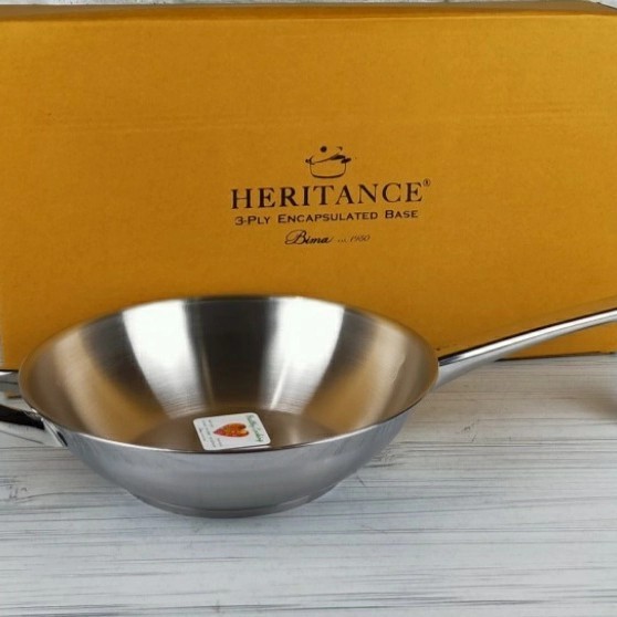 bima heritance pro lite western wok 32 cm inox premium BP121432B / wok