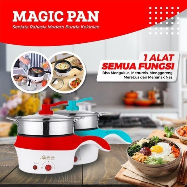 Dheao Wajan Teflon Untuk Kompor Induksi Panci Listrik Lapis Keramik - Merah