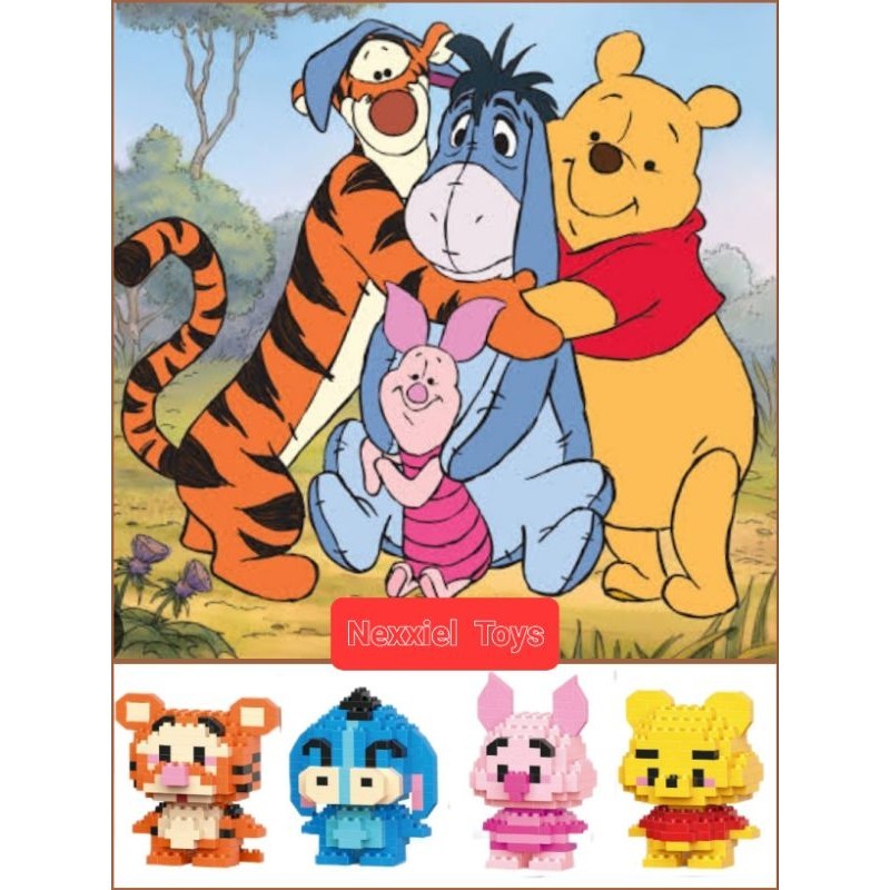 Bricks block toys DIY balok susun blok bangunan puzzle mini kartun mainan anak mainan edukasi nano b