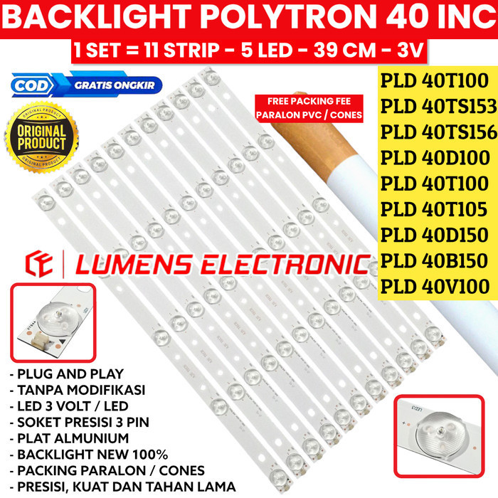 BACKLIGHT TV LED POLYTRON 40 PLD-40D150 PLD-40B150 PLD-40S150 LAMPU BL