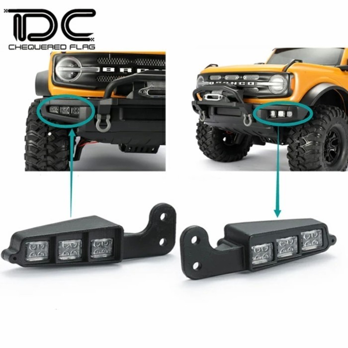 CRTOYS FOGLAMP LED BEMPER RC 1:10 TRX4 BRONCO