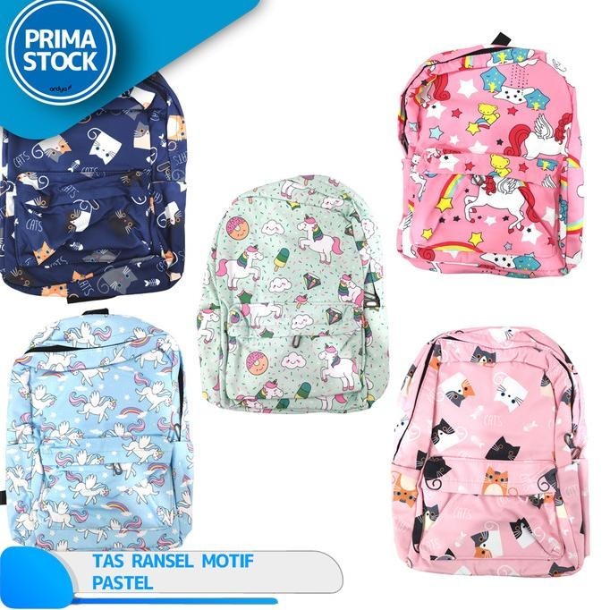 TAS SEKOLAH SCHOOL BAG ANAK DEWASA MOTIF UNICORN CARTOON NOT JANSPORT
