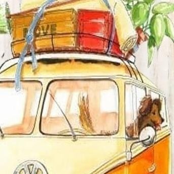 LUKISAN KAYU VW KUNING HIASAN KAMAR KAFE CAFE PAJANGAN DINDING