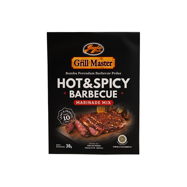 

JJ752 (BUMBU BAHAN MASAKAN) JAYS GRILL MASTER HOT&SPICY BARBECUE 30GR GRATIS ONGKIR