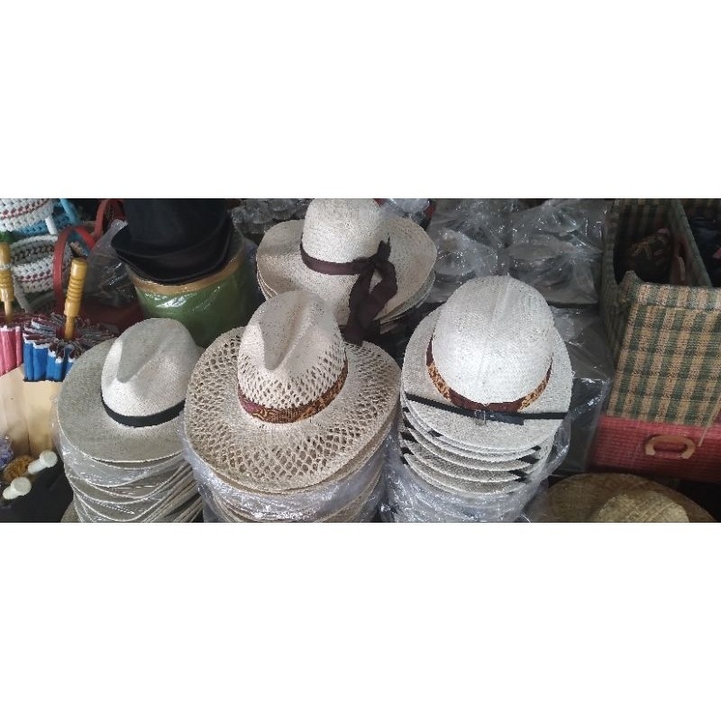 Promo Mega Sale 4.4 // Topi kompeni /topi demang sepedah onthel meneer belanda anyaman pandan