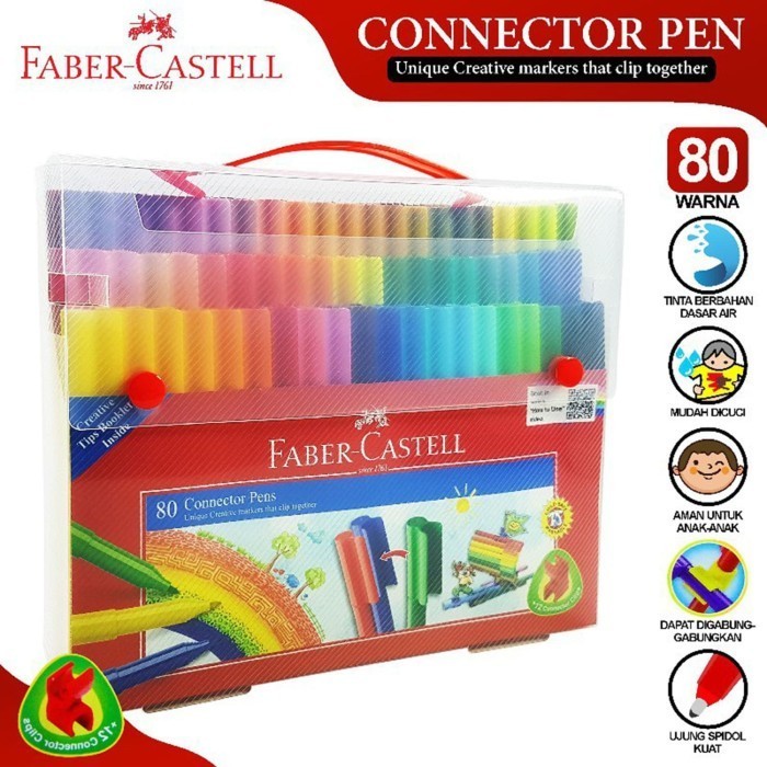 

Faber Castell Connector Pen 80 Colors Spidol Warna Gift Set -Anza Wahda