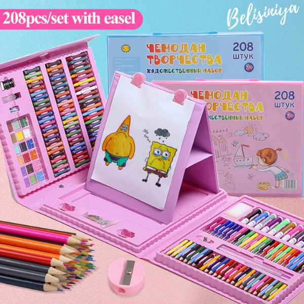 

Crayon Anak Set 208 Pcs Pensil Warna Alat Lukis Set Crayon Set -Anza Wahda