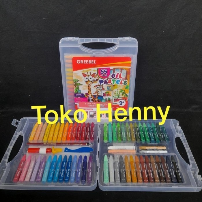 

Crayon Greebel Oil Pastels Isi 55 Warna -Anza Wahda