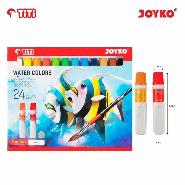 

Water Color Cat Air Joyko Titi Wac-6Ml-24 Warna Colors -Anza Wahda