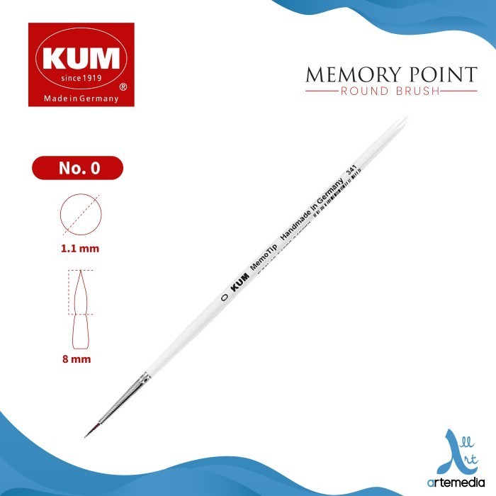 

Kuas Lukis Kum Memory Point Round Synthetic Brush Short Handle -Anza Wahda