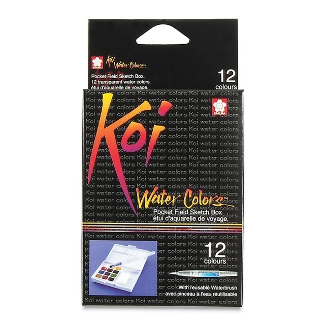 

Sakura Koi Watercolor 12 Pocket Field Sketch Box -Anza Wahda