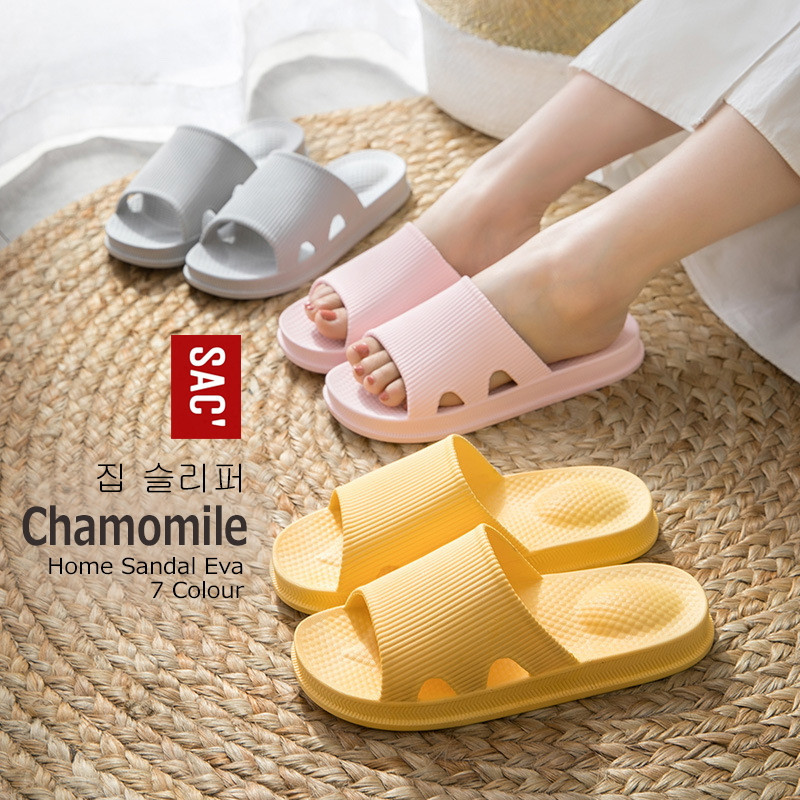 FREE SHIPPING / READY BALI CHAMOMILE SLIPPER EVA SOFT SANDAL RUMAH PRIA WANITA SLOP SELOP SENDAL RIN
