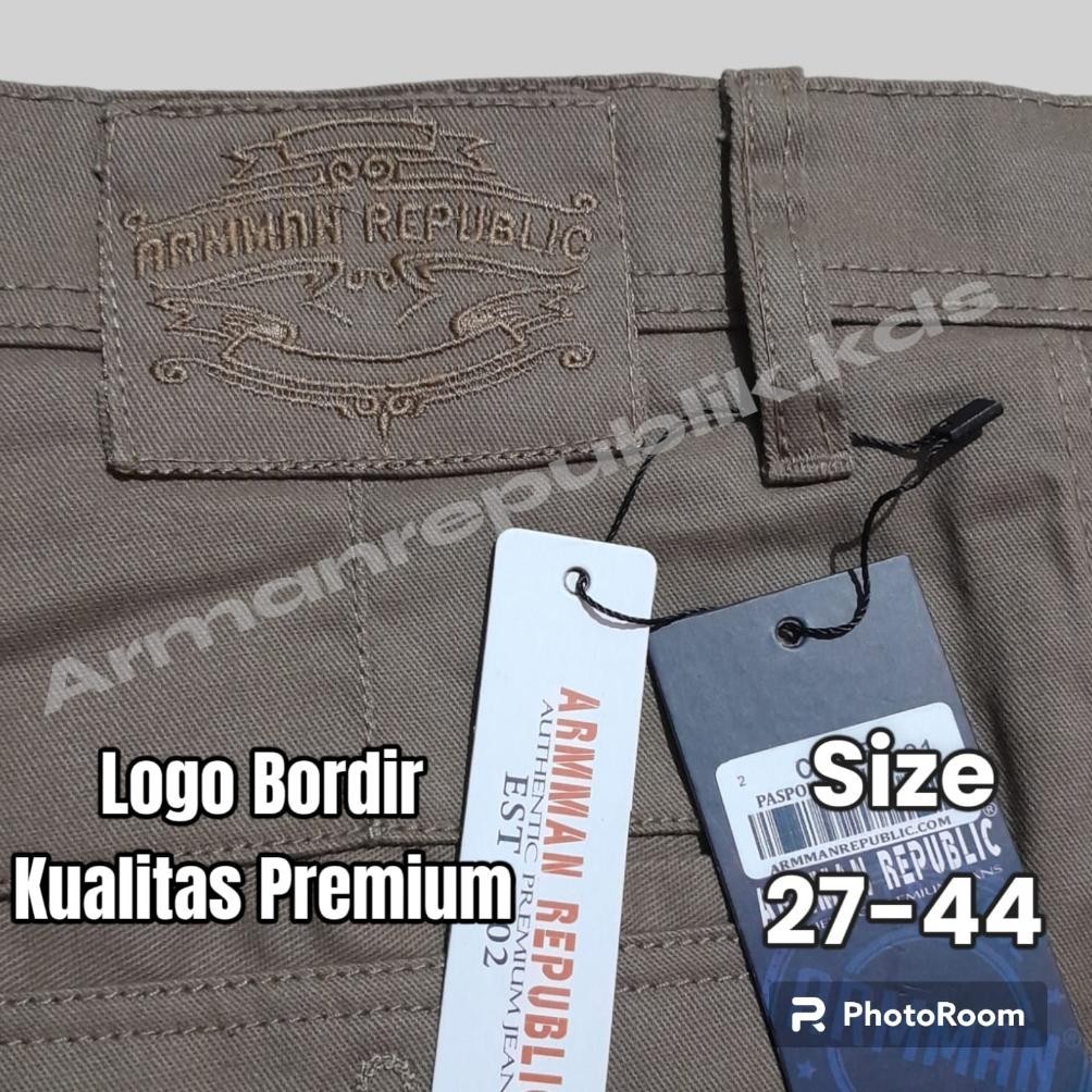 TERLARIS Celana Panjang Pria Chinos Premium Original 100% bahan kanvas cardinal arman republic Jumbo 27 Sampai Big size 44 GF21