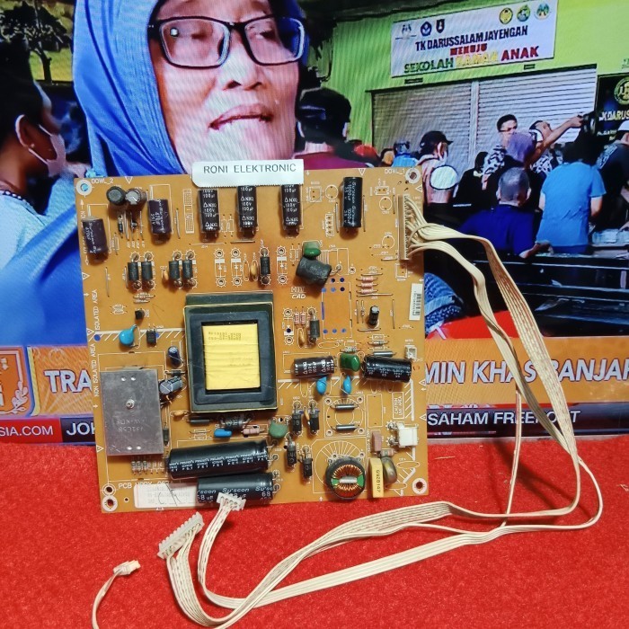 MESIN TV LED POLYTRON PLD43TS866 - PSU REGULATOR MODUL TV POLYTRON 43T
