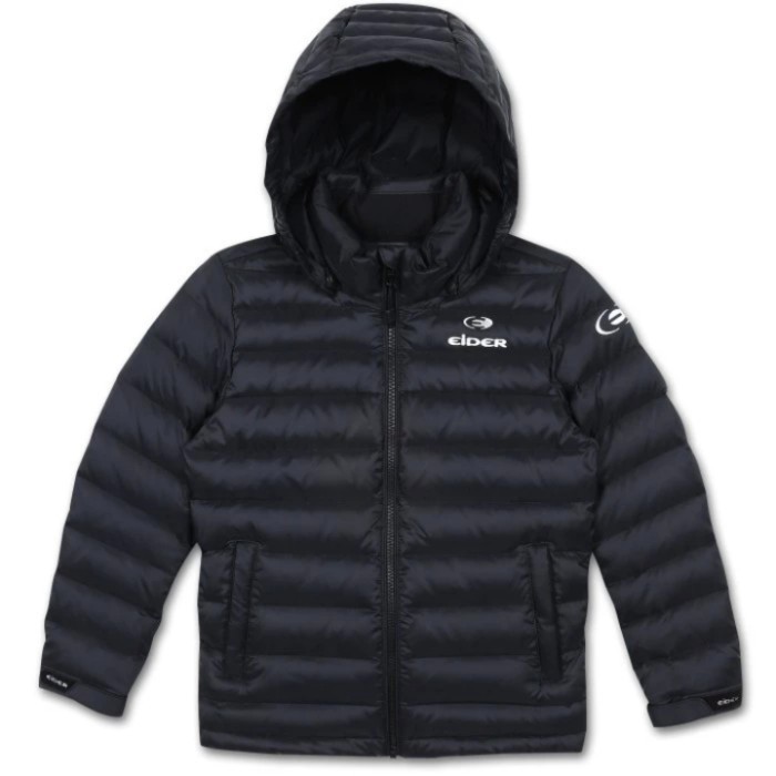 EIDER DOWN HOODIE BOYS JACKET - BLACK