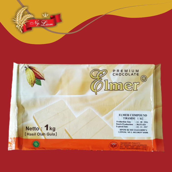 

Ready ELMER Chocolate Compound / Cokelat Masak TIRAMISU 1 kg