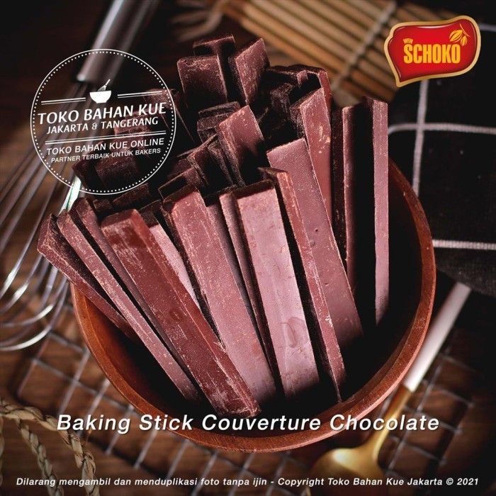 

Ready Schoko Chocolate Dark Stick Couverture 58% 250gr Cokelat Batons