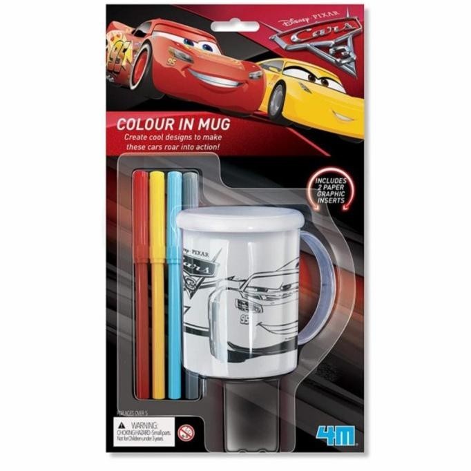 

4M Mainan Kreatif Anak Disney Pixar Cars Colour In Mug Mewarnai Gelas