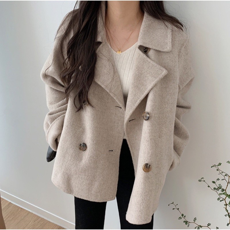 Wini Wool Outer Korean Winter Premium Outerwear Short Coat Import blazer wanita style korean blazer 