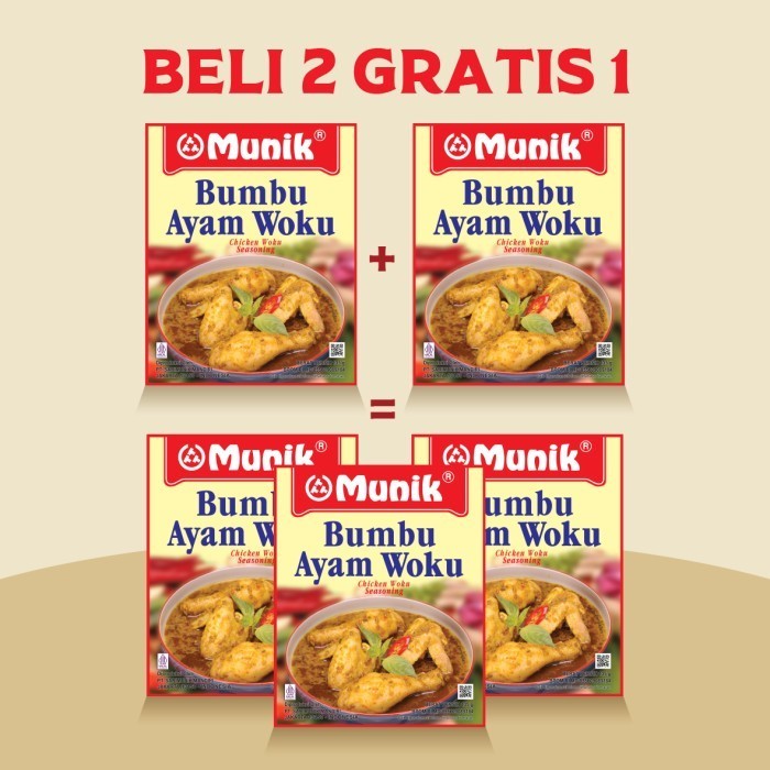 

Ready PROMO BUY 2 GET 3 Bumbu Ayam Woku Munik - 135 gr