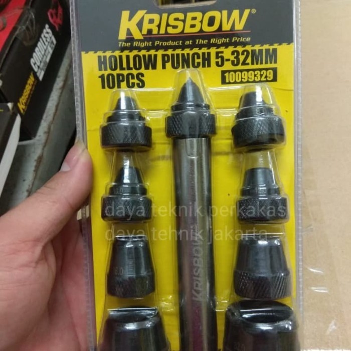 

Hollow Punch Set 5-32Mm Krisbow - Pembolong Packing - Pelubang Paking