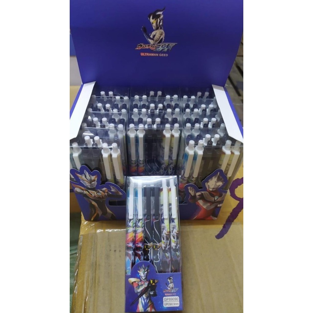 

pen gel mekanik motif ultraman isi 12