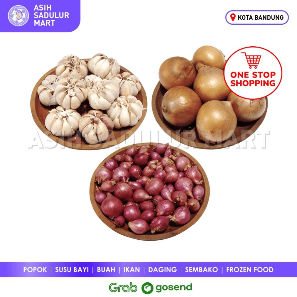 

Bawang 250Gr Bumbu Dapur - Bombai / Merah / Putih / Kembang / Daun Seledri Bandung