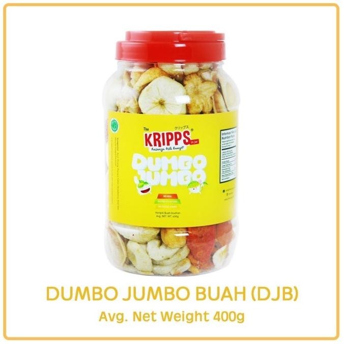 

THE KRIPPS Keripik Buah - DUMBO JUMBO 400g STS