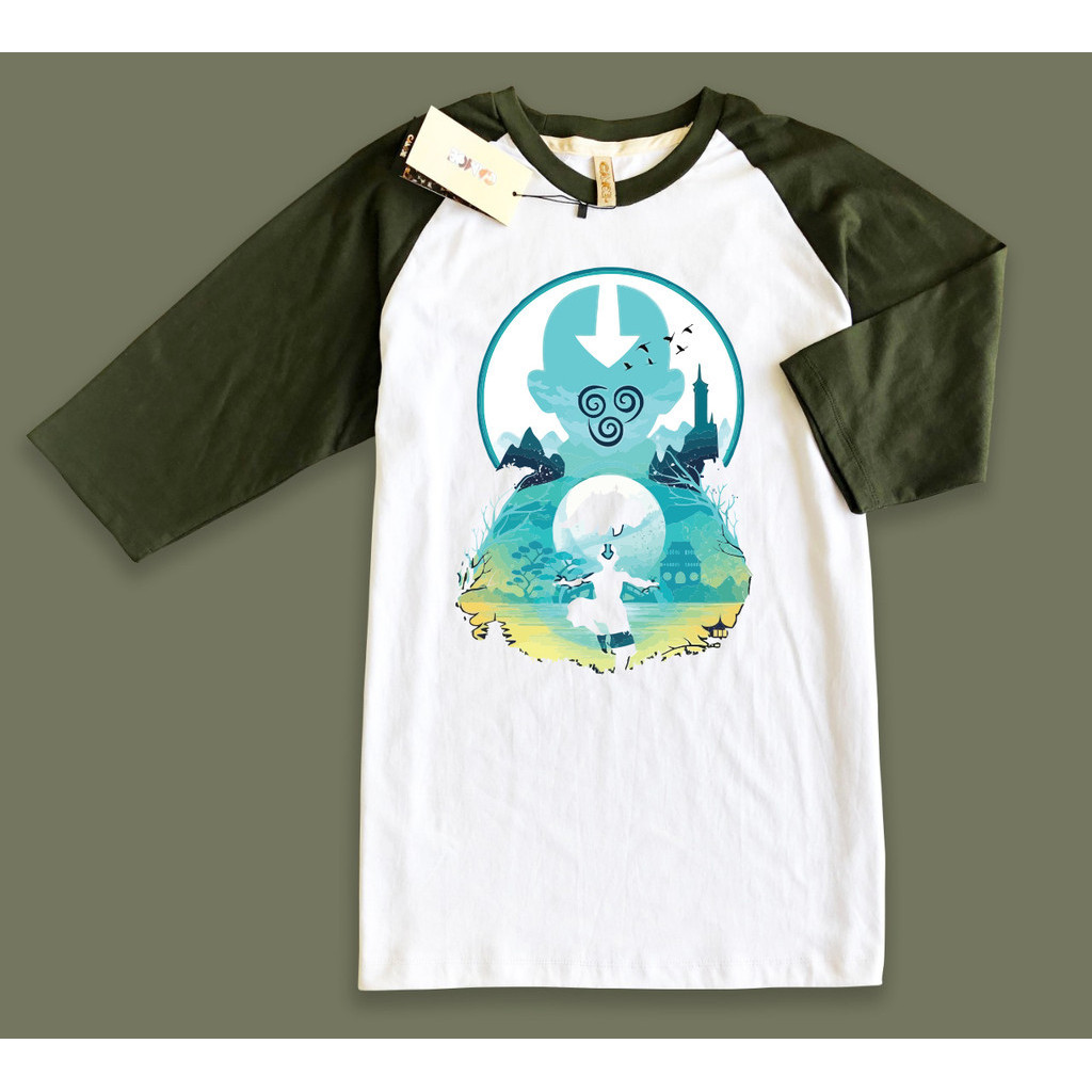 Kaos Raglan Avatar Aang Airbender
