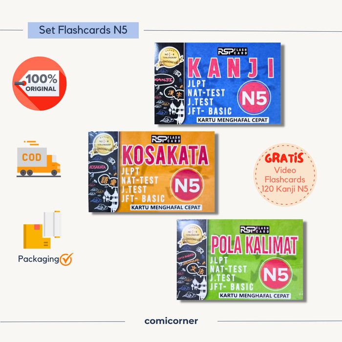 

Flash Cards SET JLPT N5 Bahasa Jepang