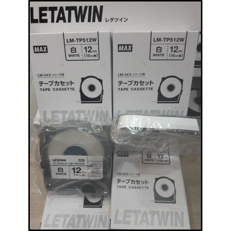 

TERBARU LABEL TAPE LETATWIN 12ML WARNA WHITE LM-TP512W MAX LETATWIN