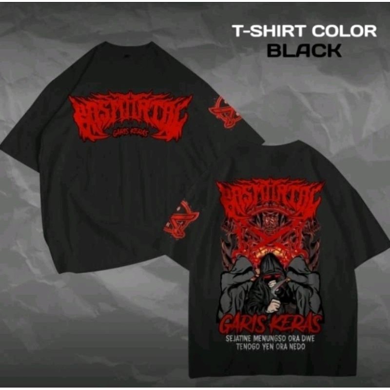 KAOS DISTRO TERBARU PASMORTAL GARIS KERAS SABLON