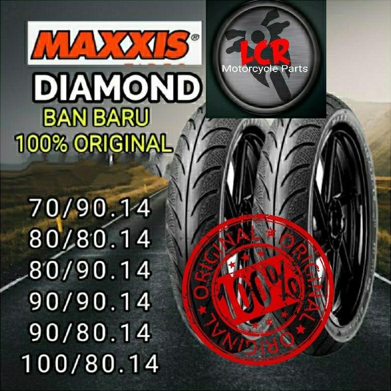 %"" Ban Maxxis Resmi Ring 14 Metik Tubles Ban Luar Tubeless Metik Ring 14 Semua Motor Matic Ban Maxis Ban Maksis Mio Beat Vario Xeon Fino Ukuran 70/90-14 80/90-14 90/90-14 80/80-14 90/80-14 100/80-14 Ma-3Dn