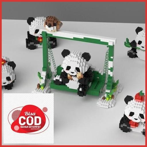Flash Sale Mainan Anak Perempuan Brick Panda 3D Puzzle Block Susun Edukasi Mainan Mainan Anak Anak 6