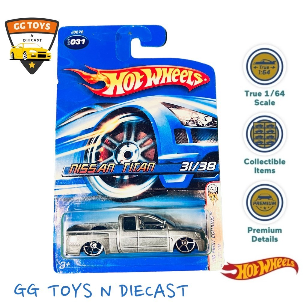 Hotwheels Hot Wheels HW Bluecard Nissan Titan Silver Rare