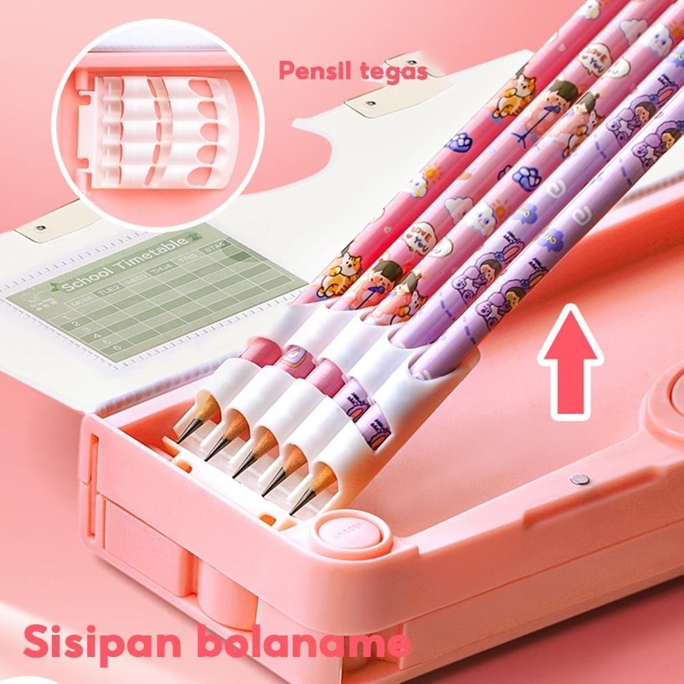 

nl-8 BlueRabbit Tempat Pensil Multifungsi Motif Untuk Anak Kotak Pensil Pola Kartun Lapisan Ganda dan Tunggal dengan Rautan Kapasitas Sale