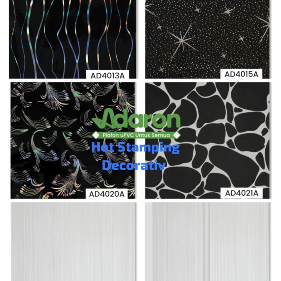 PLAFON PVC MOTIF HITAM GLOSSY