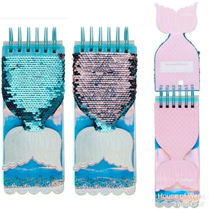 

Smiggle Mermaid Tail Notebook Sequins Reversible Berkualitas